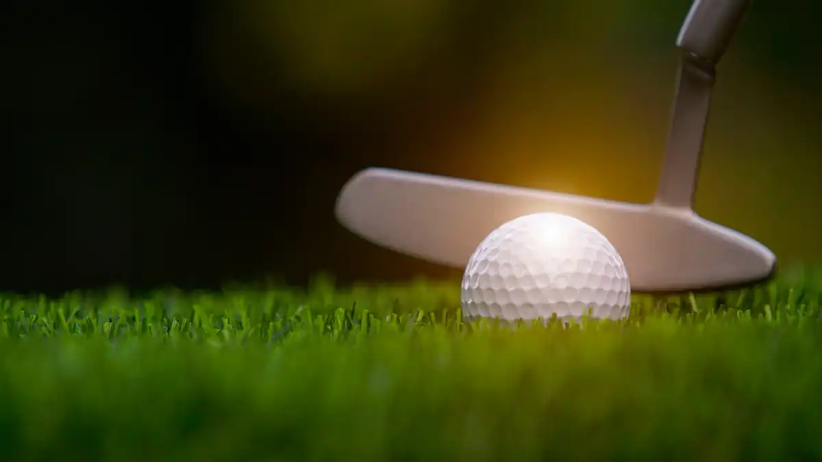 Golf ball on grass