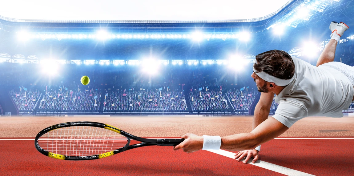 Tennis player on court